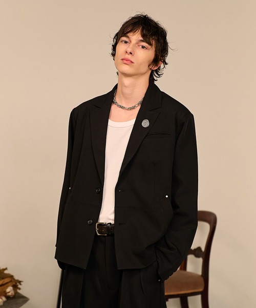 Forte ジャケット テーラードジャケット Riveted Single Short Jacket