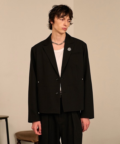Forte ジャケット テーラードジャケット Riveted Single Short Jacket