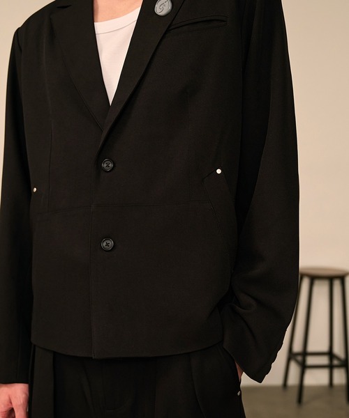 Forte ジャケット テーラードジャケット Riveted Single Short Jacket
