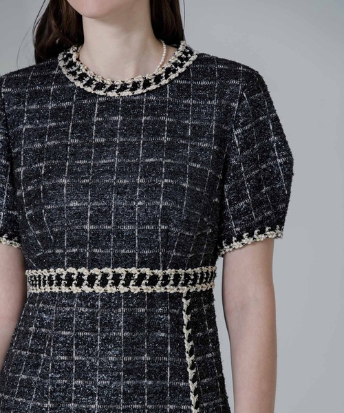 「Leja」 半袖ワンピース SMALL モカ レディース_画像3