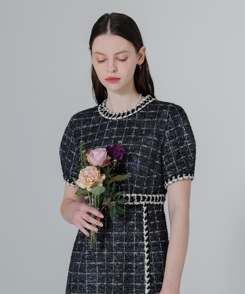 「Leja」 半袖ワンピース SMALL モカ レディース_画像8