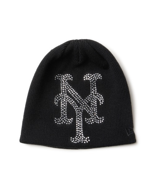 ビーズ付き黒ニット帽 NEW ERA（ニューエラ） ニット帽 ニットキャップ BC BEANIE BIG