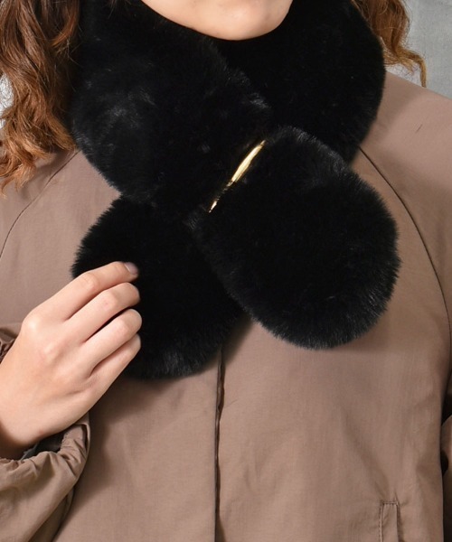 Bleu Bleuet（ブルーブルーエ） マフラー ストール リング付差し込み