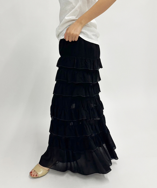 「EDIT. FOR LULU」 フリルスカート FREE グレー レディース_画像3