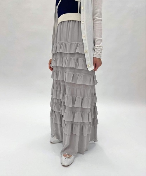 「EDIT. FOR LULU」 フリルスカート FREE グレー レディース_画像8