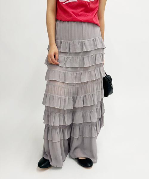 「EDIT. FOR LULU」 フリルスカート FREE グレー レディース_画像10