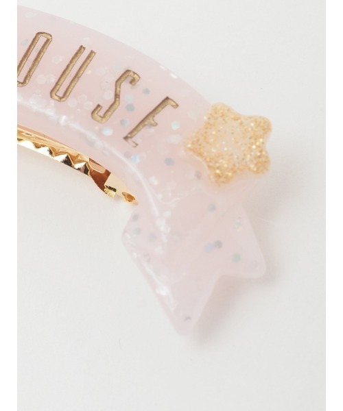 PINK HOUSE（ピンクハウス） ヘアクリップ ラメ入り星ロゴバレッタ