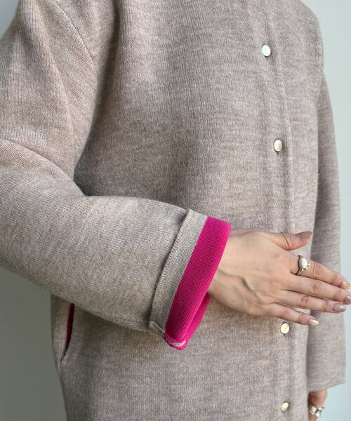 DouDou（ドゥドゥ） カーディガン 「WEB限定」ダブルフェイスニット