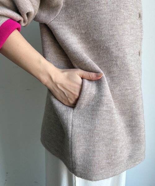 DouDou（ドゥドゥ） カーディガン 「WEB限定」ダブルフェイスニット