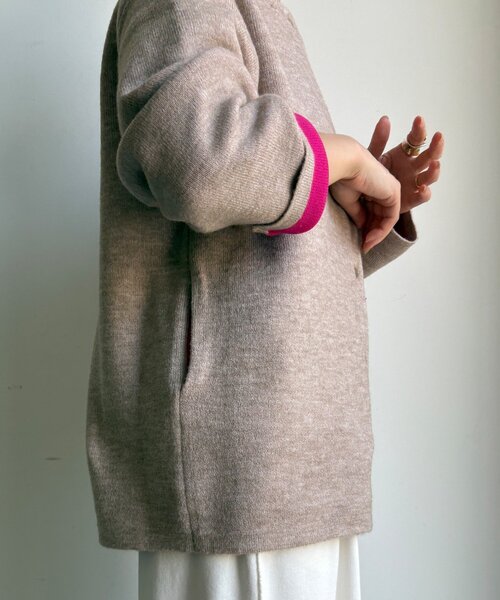 DouDou（ドゥドゥ） カーディガン 「WEB限定」ダブルフェイスニット