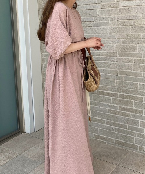 「LAUIR」 半袖ワンピース LARGE アイボリー レディース_画像6