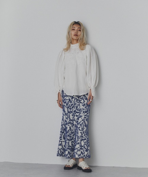 「ROSE BUD」 長袖ブラウス FREE イエロー レディース_画像5