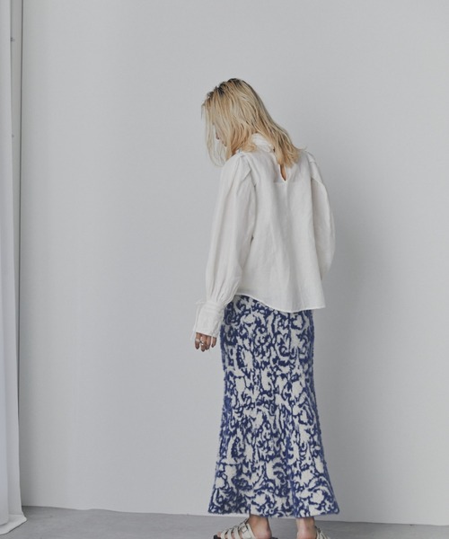 「ROSE BUD」 長袖ブラウス FREE イエロー レディース_画像7