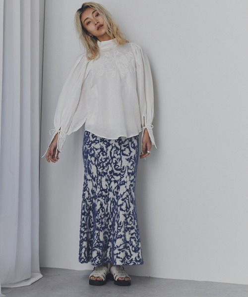 「ROSE BUD」 長袖ブラウス FREE イエロー レディース_画像8