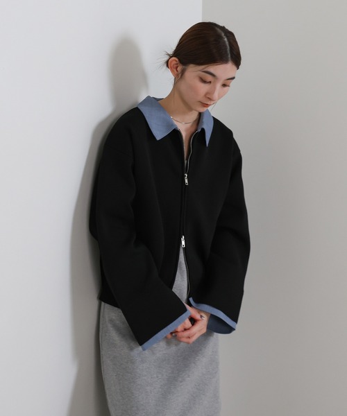 特価❗️machatt 美品 ドッキングシャツカーディガン ストレッチミラノリブ シャツカーディガン(ブルゾン)｜MACKINTOSH
