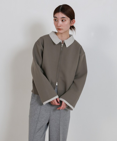 select MOCA（セレクトモカ） カーディガン シャツカラードッキング