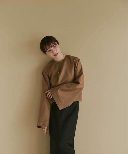 「moi tytto」 長袖ブラウス FREE ブラウン レディース_画像3