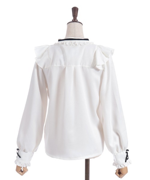 axes femme（アクシーズ ファム） ブラウス シャツ レースアップカフス