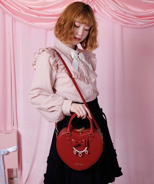 axes femme POETIQUE ショルダーバッグ バッグ チャーム使いハート