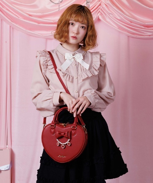axes femme POETIQUE ショルダーバッグ バッグ チャーム使いハート 
