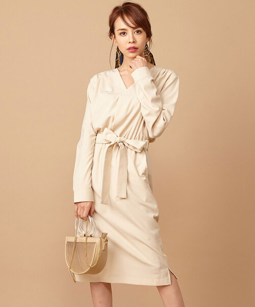 「Roomy's」 長袖ワンピース FREE ピンク レディース_画像2