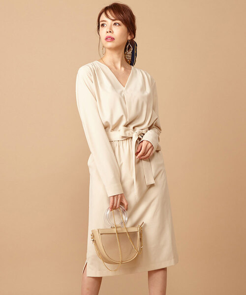 「Roomy's」 長袖ワンピース FREE ピンク レディース_画像5