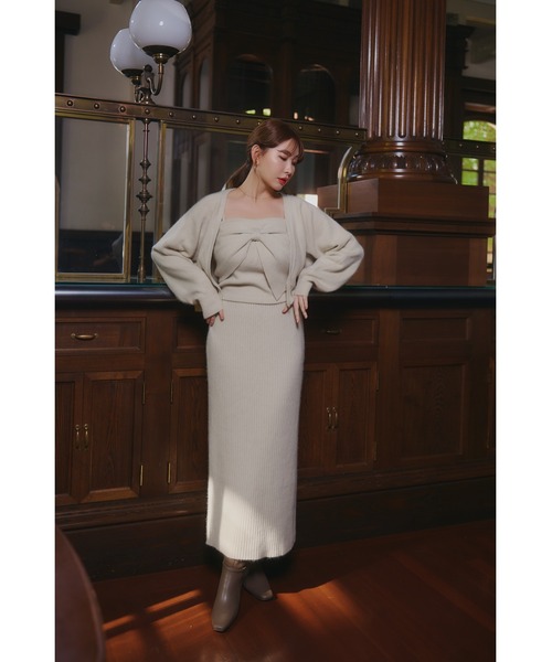 「Her lip to」 ニットアンサンブル S グレー レディース_画像2