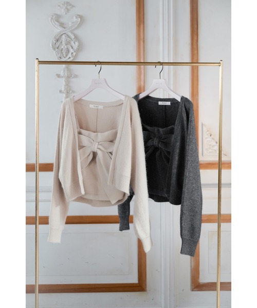 「Her lip to」 ニットアンサンブル S グレー レディース_画像7