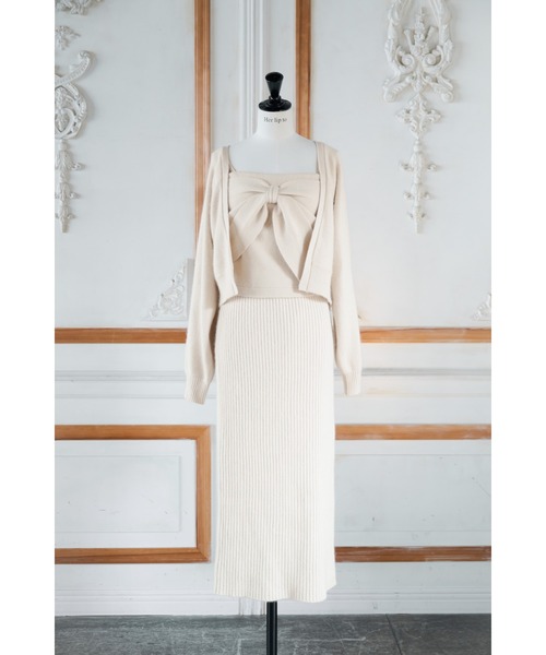 「Her lip to」 ニットアンサンブル S グレー レディース_画像9