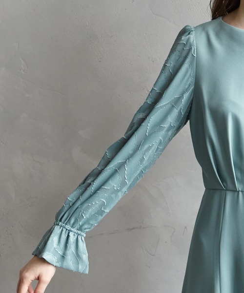 「AIMER」 長袖ワンピース MEDIUM グリーン レディース_画像7