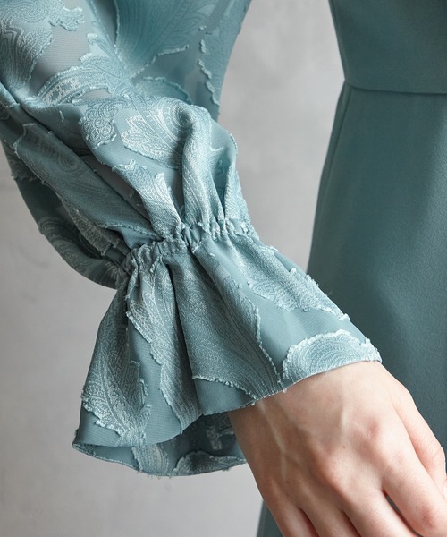 「AIMER」 長袖ワンピース MEDIUM グリーン レディース_画像8