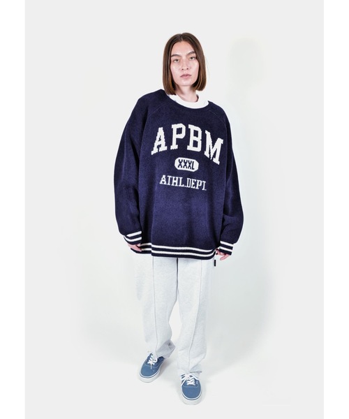 「APPLEBUM」 長袖ニット LARGE グレー メンズ_画像5