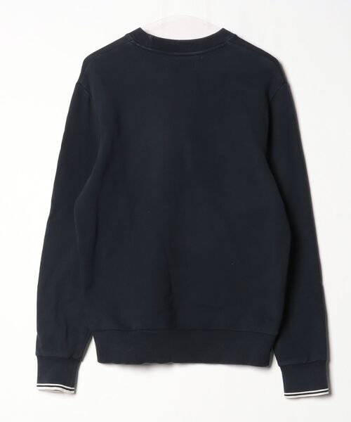 「FRED PERRY」 スウェットカットソー M ネイビー レディース_画像2
