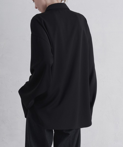 「CALLNE」 長袖シャツ M ブラック メンズ_画像3