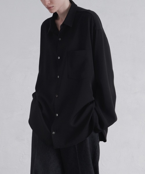 「CALLNE」 長袖シャツ M ブラック メンズ_画像5