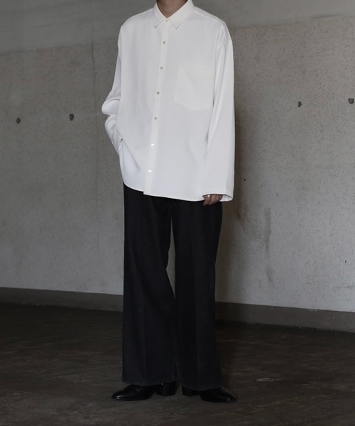 「CALLNE」 長袖シャツ M ブラック メンズ_画像7