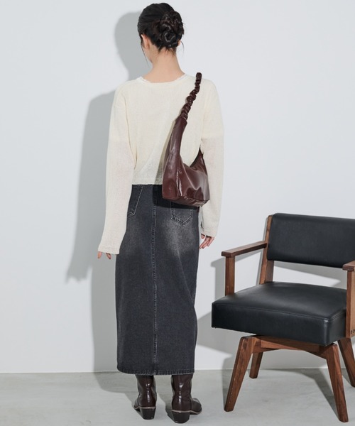 「paravion」 ニットカーディガン FREE ブラック レディース_画像7