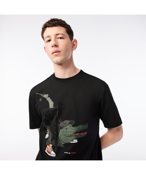 LACOSTE（ラコステ） 半袖Tシャツ 2 ブラック メンズ : ZOZOTOWN Yahoo