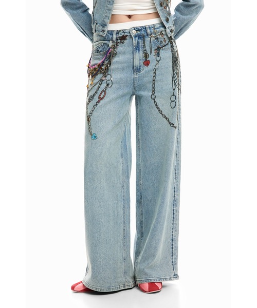 Desigual（デシグアル） ワイドパンツ ジーンズ デニム デニムパンツ