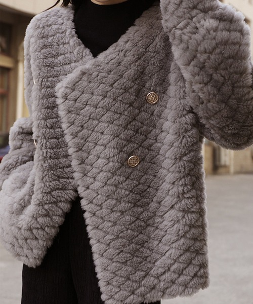 「Jasmine Grandiflorum」 ノーカラージャケット SMALL ピンク レディース_画像2