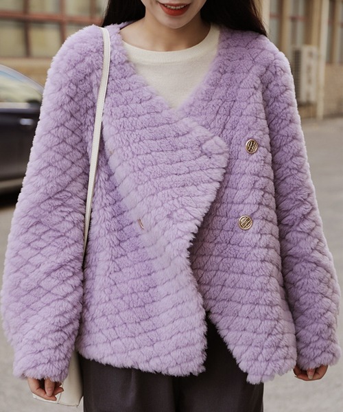 「Jasmine Grandiflorum」 ノーカラージャケット SMALL ピンク レディース_画像5