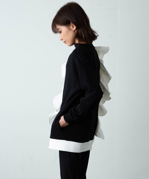 「AVIE」 スウェットカットソー 38 レッド レディース_画像2