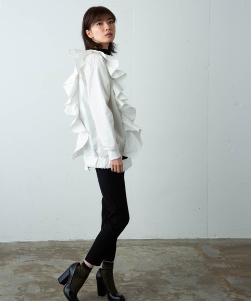 「AVIE」 スウェットカットソー 38 レッド レディース_画像3