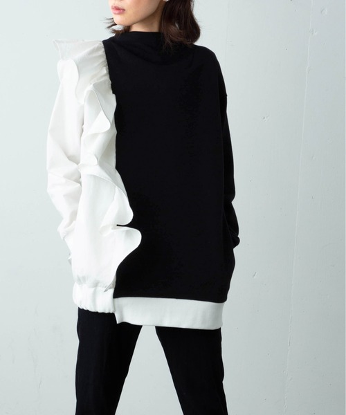 「AVIE」 スウェットカットソー 38 レッド レディース_画像4