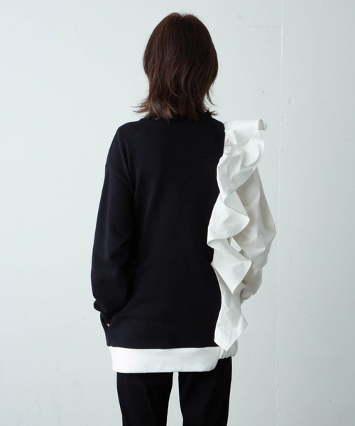 「AVIE」 スウェットカットソー 38 レッド レディース_画像5