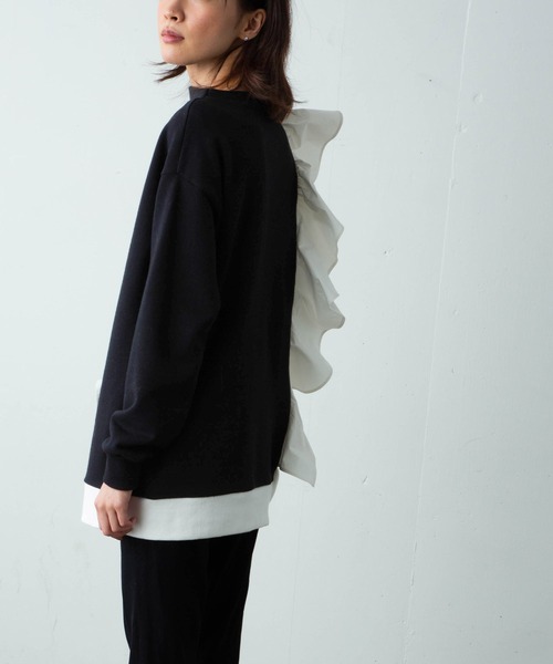 「AVIE」 スウェットカットソー 38 レッド レディース_画像6