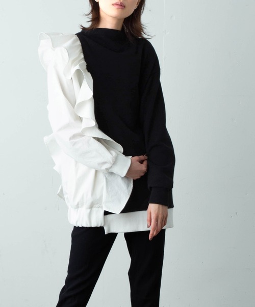 「AVIE」 スウェットカットソー 38 レッド レディース_画像8