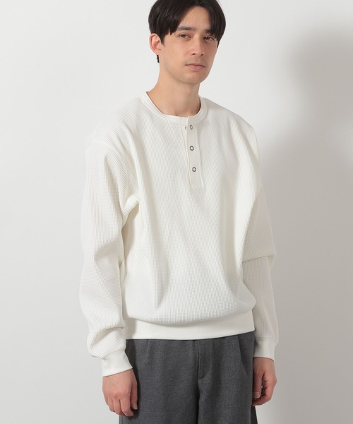 LAKOLE（ラコレ） ヘンリーネック tシャツ リングドットヘンリー長袖T