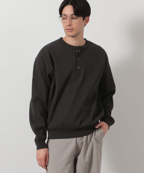 LAKOLE（ラコレ） ヘンリーネック tシャツ リングドットヘンリー長袖T