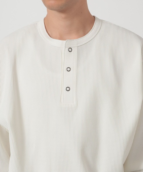LAKOLE（ラコレ） ヘンリーネック tシャツ リングドットヘンリー長袖T
